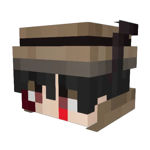 RiskRio Minecraft avatar head, 3D render