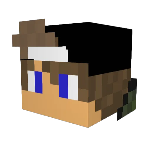 Risk_33 Minecraft avatar head, 3D render