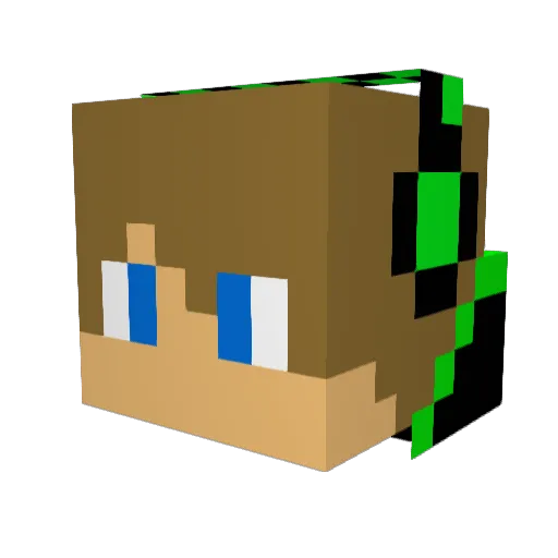 Risk_of_Slick Minecraft avatar head, 3D render
