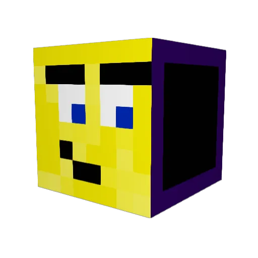 Riskyreyli Minecraft avatar head, 3D render