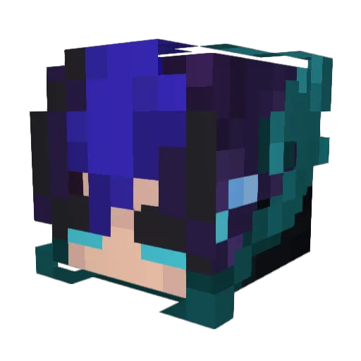 Risolesss_ Minecraft avatar head, 3D render