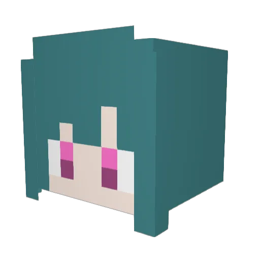 Risonaro Minecraft avatar head, 3D render