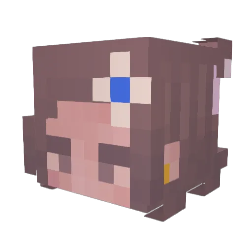 RissRose12345 Minecraft avatar head, 3D render
