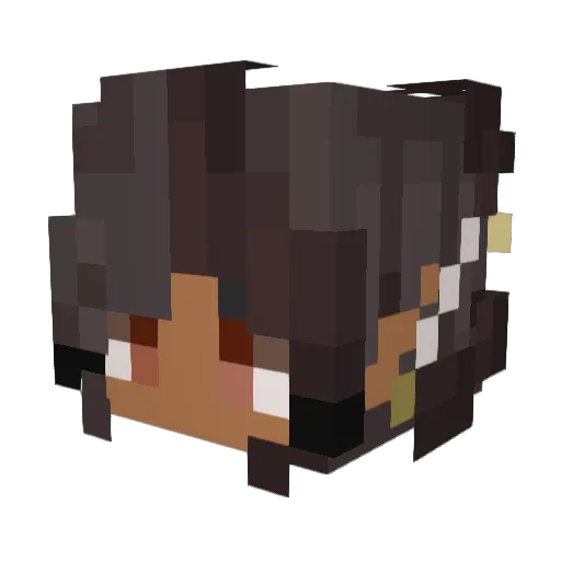 RissaLoveYou02 Minecraft avatar head, 3D render