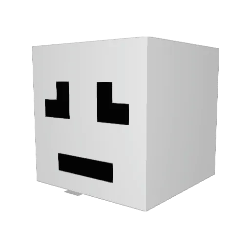 Rissajo3 Minecraft avatar head, 3D render