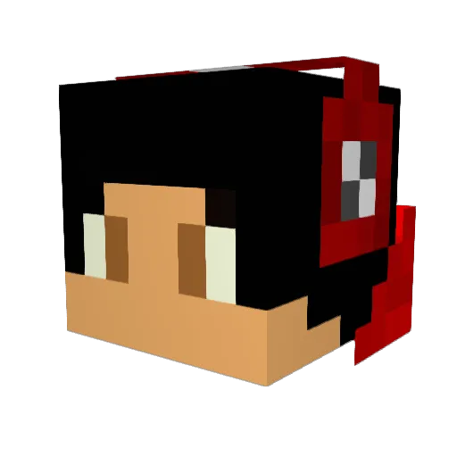 RistakusMC Minecraft avatar head, 3D render