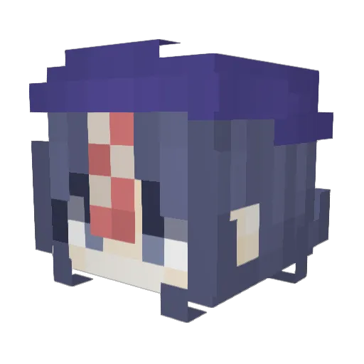 Ristpek Minecraft avatar head, 3D render