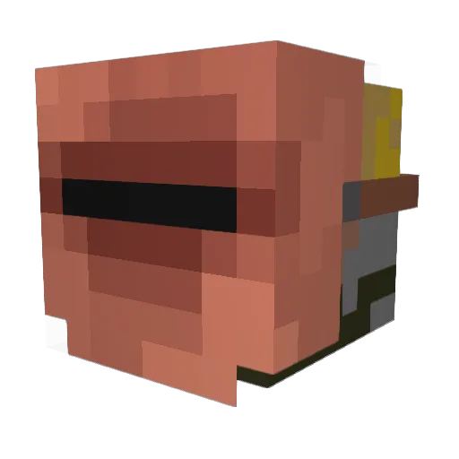 Ristvaken Minecraft avatar head, 3D render