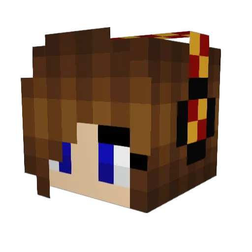 Risu9 Minecraft avatar head, 3D render