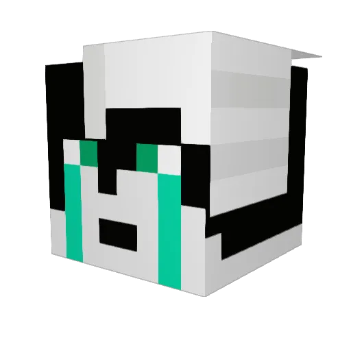 RisuRyu Minecraft avatar head, 3D render