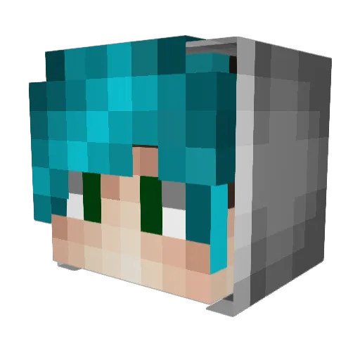 RisuSensei Minecraft avatar head, 3D render