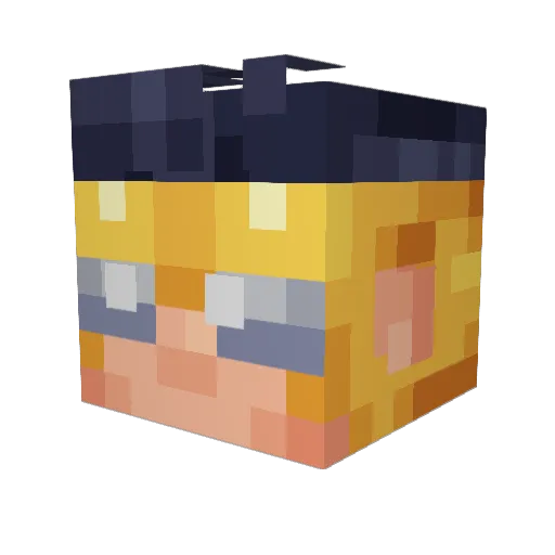 Risu_YT Minecraft avatar head, 3D render