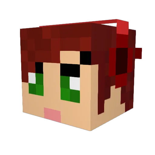 RitaManual Minecraft avatar head, 3D render