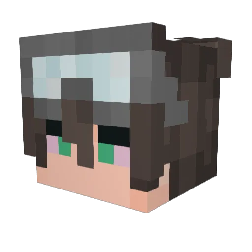 RitaRertwerd Minecraft avatar head, 3D render