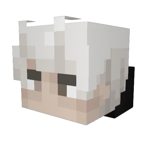 Ritalean Minecraft avatar head, 3D render