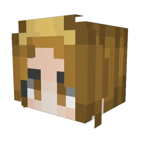 Ritchan Minecraft avatar head, 3D render