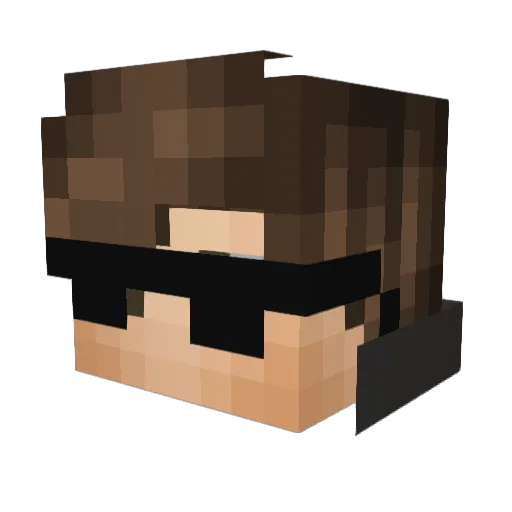 RitchieLad Minecraft avatar head, 3D render