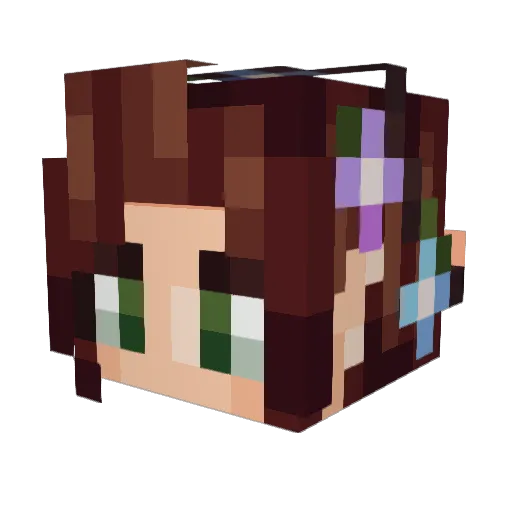 Rithie Minecraft avatar head, 3D render
