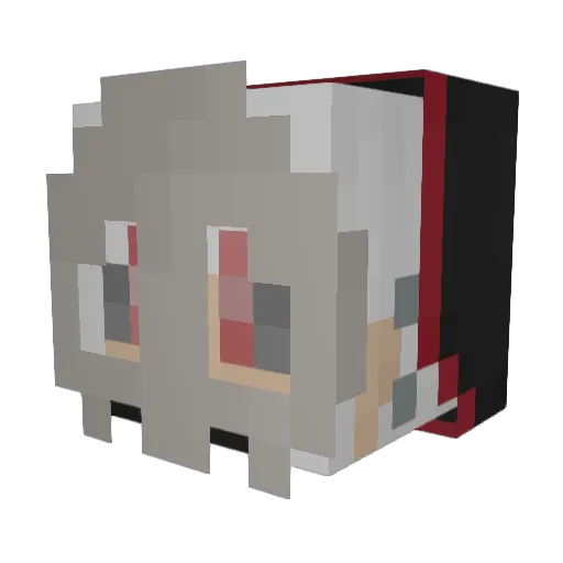 Rithree Minecraft avatar head, 3D render