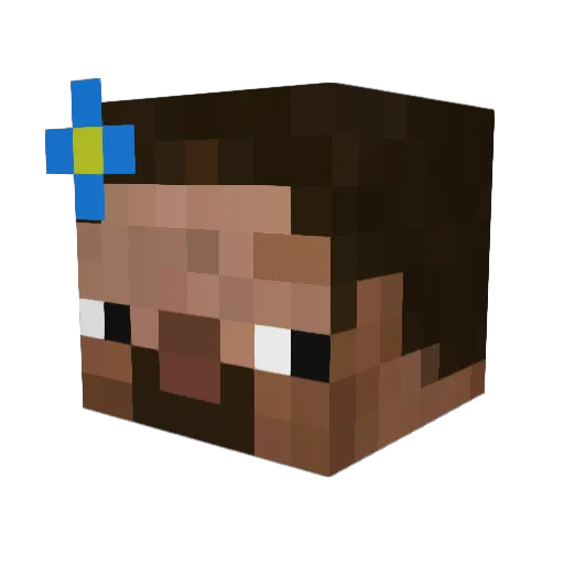 Rithx Minecraft avatar head, 3D render
