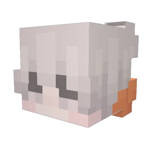 Ritixk Minecraft avatar head, 3D render