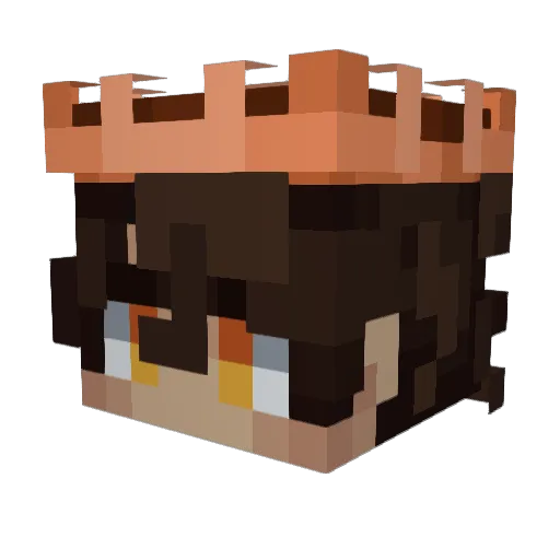 Ritnes Minecraft avatar head, 3D render