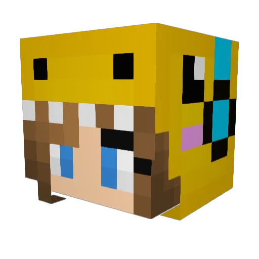 RitoHusky Minecraft avatar head, 3D render