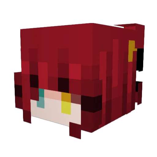 Ritoelsa Minecraft avatar head, 3D render