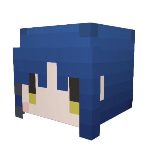 Ritomo0901 Minecraft avatar head, 3D render