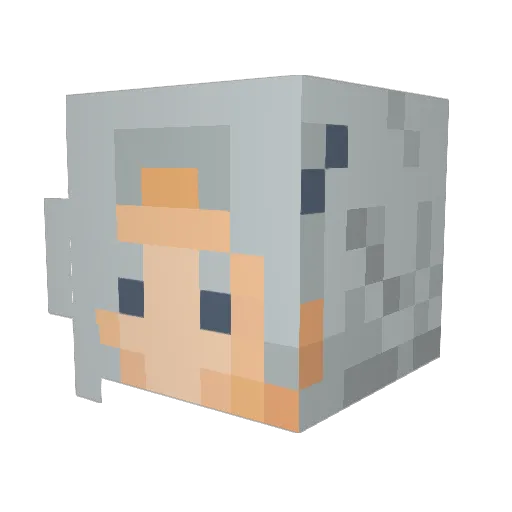 Ritori3 Minecraft avatar head, 3D render