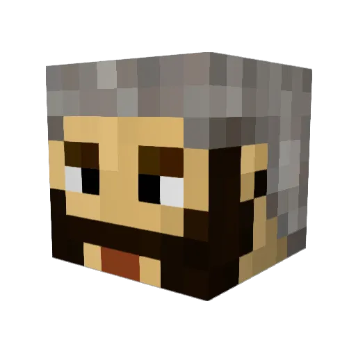 Ritornello Minecraft avatar head, 3D render