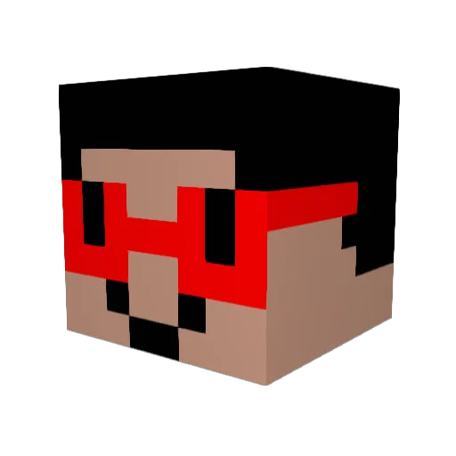 RitoruLee Minecraft avatar head, 3D render
