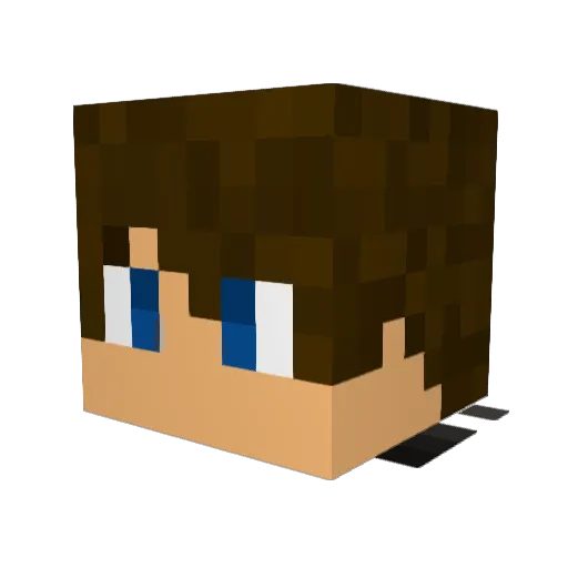 Ritsch71 Minecraft avatar head, 3D render