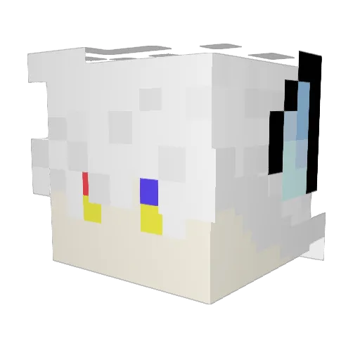 Ritsoku Minecraft avatar head, 3D render