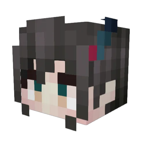 RitsuTsuzuki Minecraft avatar head, 3D render