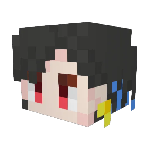 Ritsu_Ritsu_69 Minecraft avatar head, 3D render