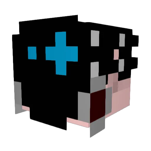 Ritterkreuzer Minecraft avatar head, 3D render
