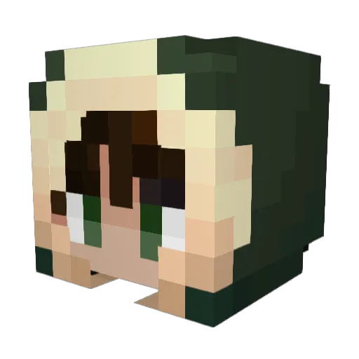 Ritthyvong Minecraft avatar head, 3D render