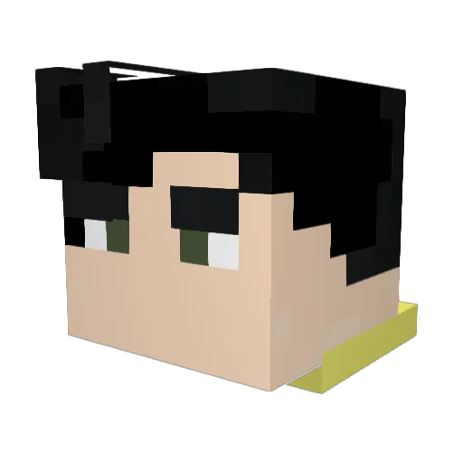 Rituro Minecraft avatar head, 3D render