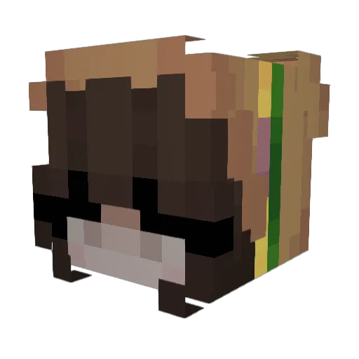 Ritzcracker_ Minecraft avatar head, 3D render