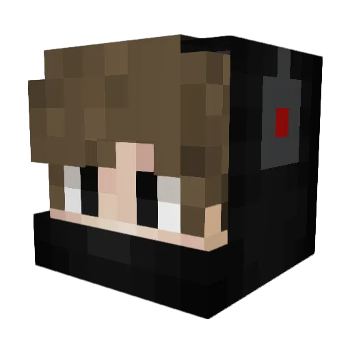 Ritzeee Minecraft avatar head, 3D render