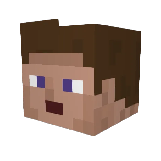 Ritzkun Minecraft avatar head, 3D render