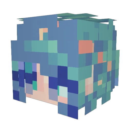 RitzyBitsy Minecraft avatar head, 3D render