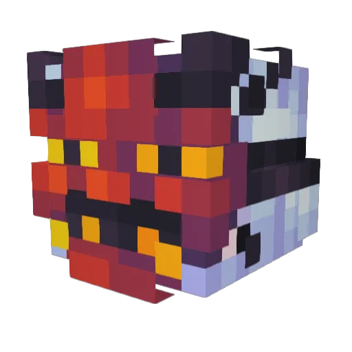 RiuCloak Minecraft avatar head, 3D render