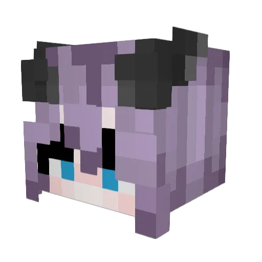 RiusQ Minecraft avatar head, 3D render