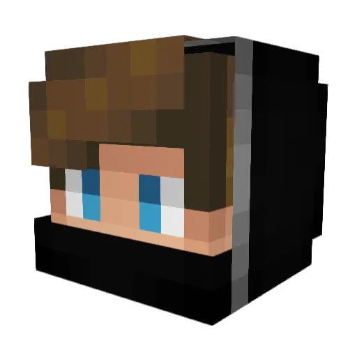 Riuzak Minecraft avatar head, 3D render