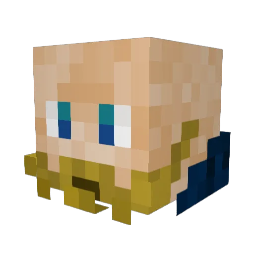 Riv3n Minecraft avatar head, 3D render