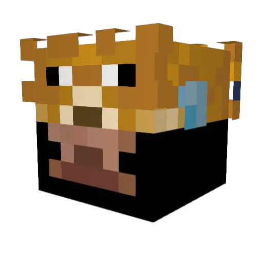 RivCV Minecraft avatar head, 3D render