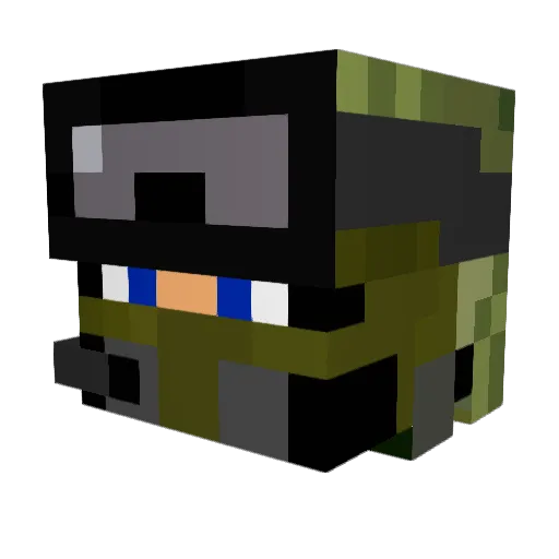 Rivabos Minecraft avatar head, 3D render