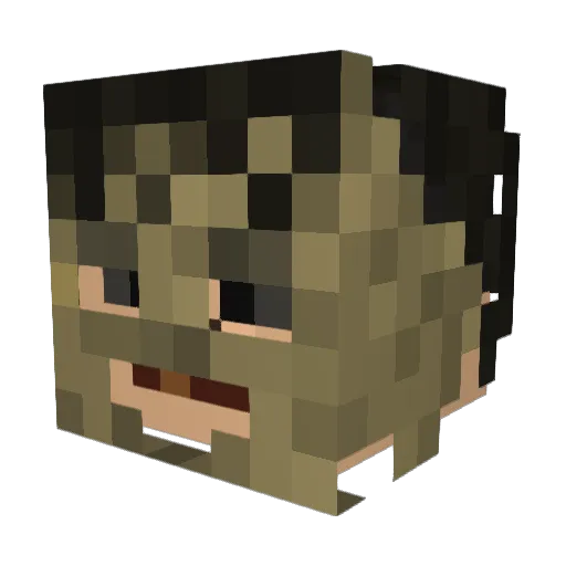 Rival2250 Minecraft avatar head, 3D render